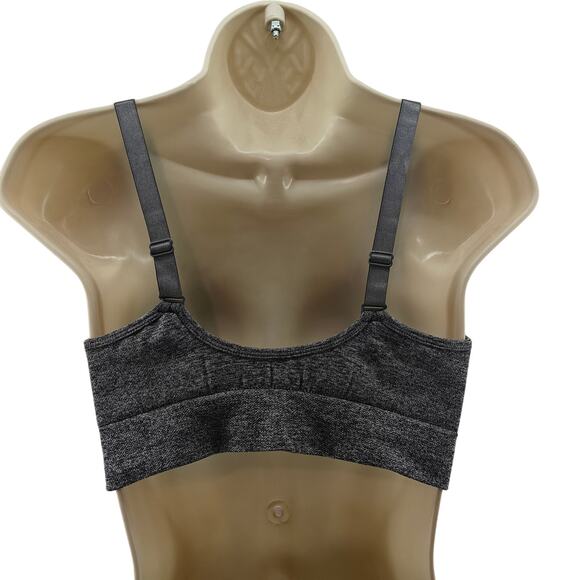 Puma Convertible Seamless Sports Bra 2 Pack Gray Black Womens Large - Picture 6 of 7
